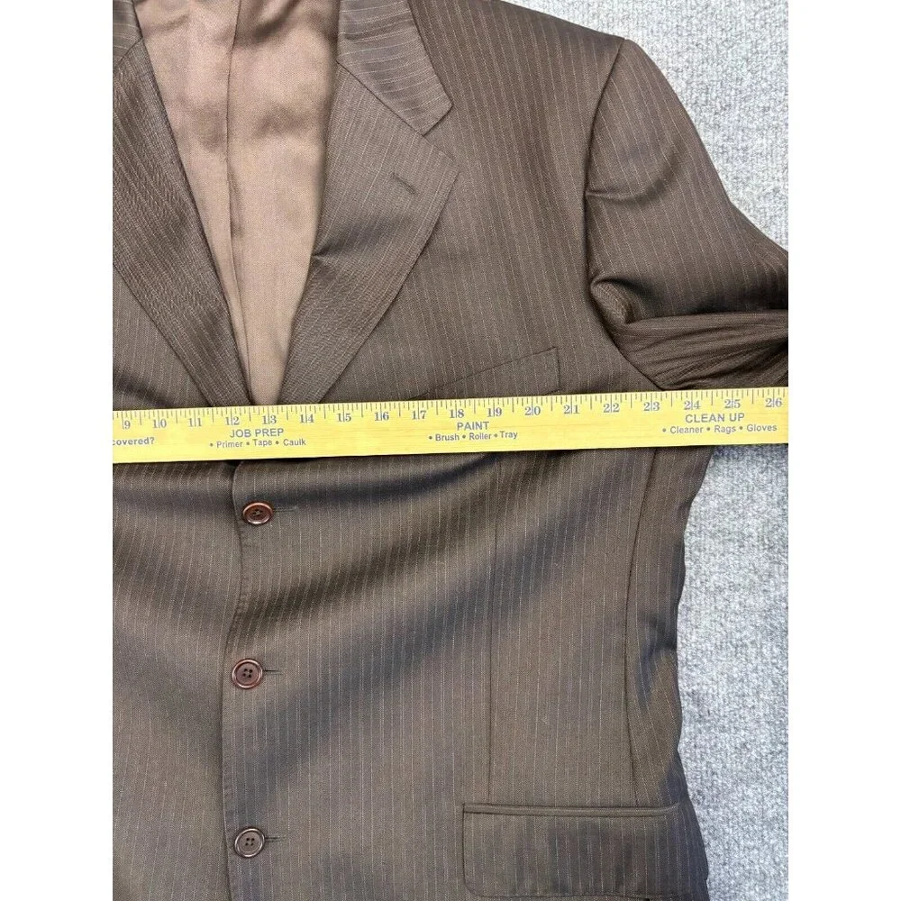 Zanieri 2 Piece Suit Men's 52 Jacket W38 x L31 Pants Brown‎ 100% Wool Italy Made